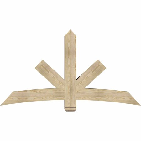 Ekena Millwork Alberta Rough Sawn Timber Gable Bracket, Douglas Fir, 72"W x 39"H x 6"D x 6"F, 13/12 Pitch GBW072X39X0606ALB00RDF